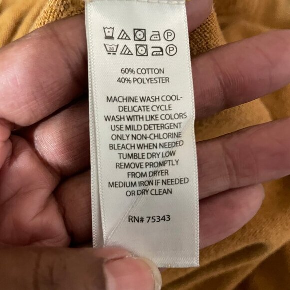 Cynthia Rowley Cotton Active Copper Cowl Neck Waffle Knit Sweater Top - Picture 7 of 8